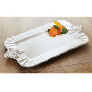 Ceramic rectangle serving platter